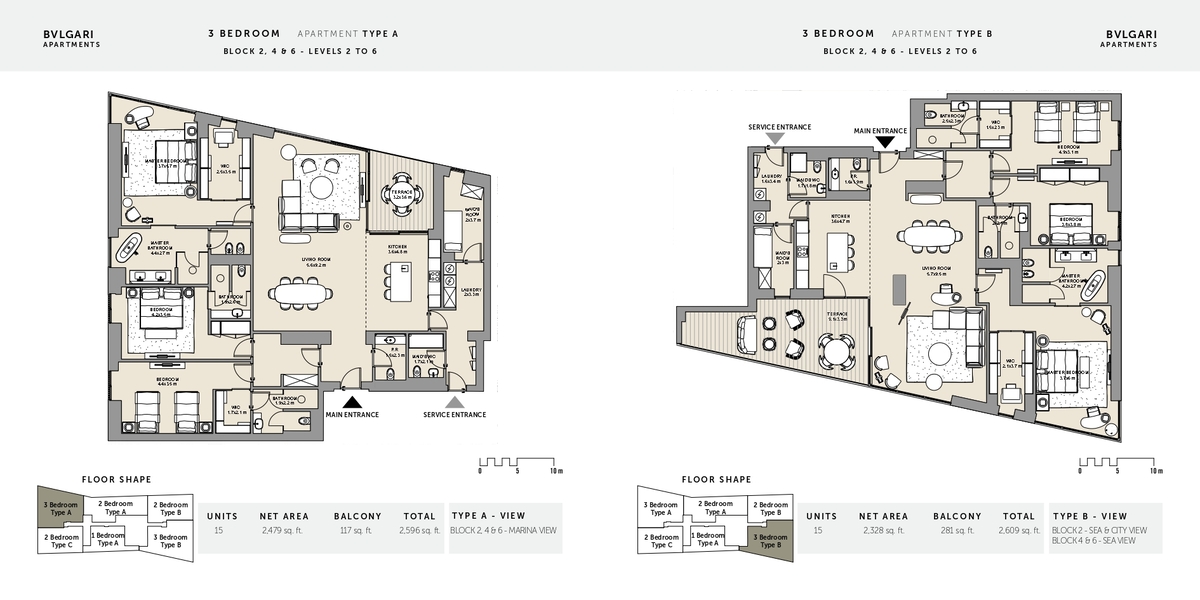 Bvlgari Resort & Residences Dubai Branded Residences